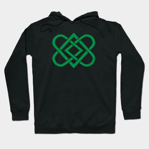 Vintage Celtic Knot Heart - St Patricks Hoodie by skauff